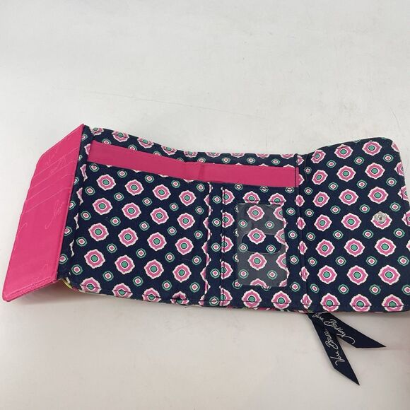 Vera Bradley Wallet Abstract Floral Multicolor Credit Cards Holder Boho 5.5 In - Picture 8 of 9